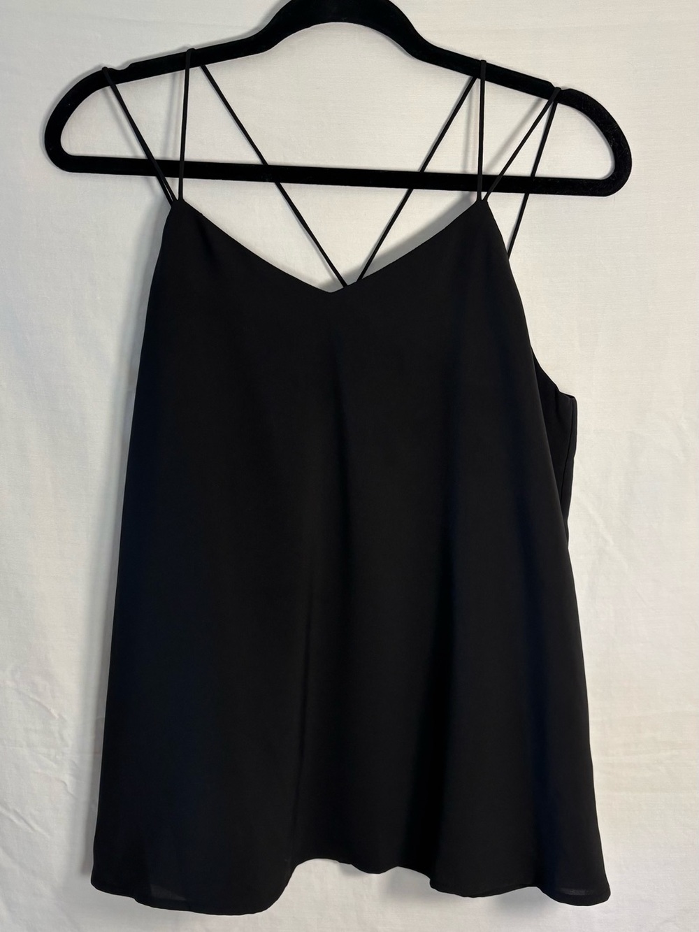 Women’s Black Strappy V-Neck Cami Top